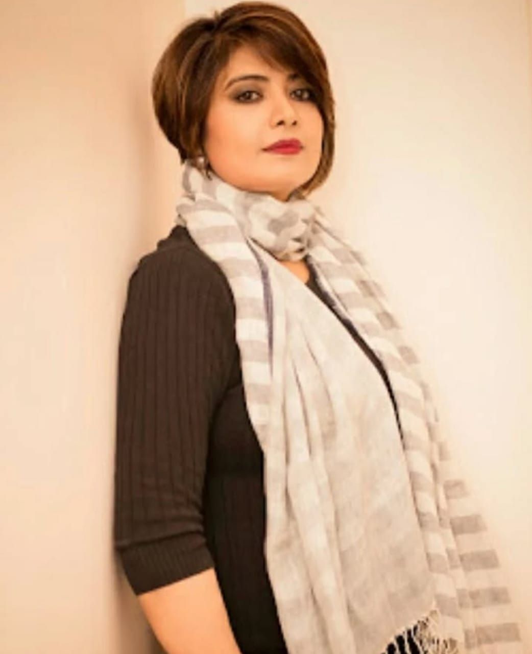 Linen/Linen double cloth scarf
